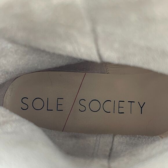 Sole Society Women's Calanth Boots Size 8.5M Suede Leather Folded Cuff Booties - Picture 11 of 12